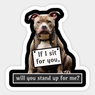 Pit bull Awareness Plea Sticker